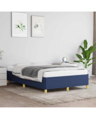 Cadre de lit sans matelas bleu 120x190 cm tissu | Mobilier & Déco