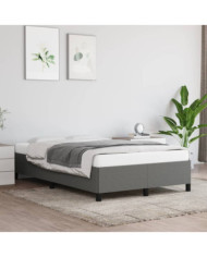 Cadre de lit sans matelas gris foncé 120x190 cm tissu | Mobilier & Déco