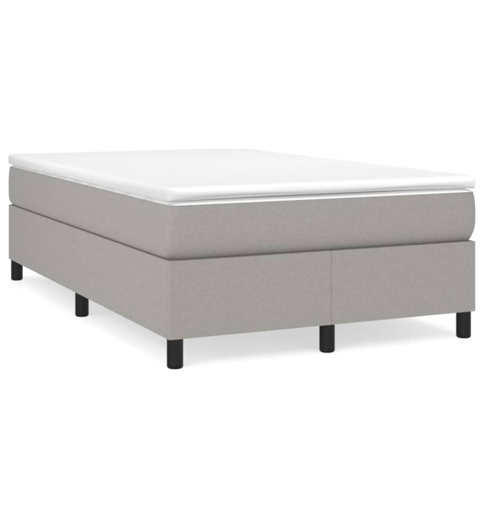 Sommier à lattes de lit et matelas gris clair 120x190 cm tissu | Mobilier & Déco