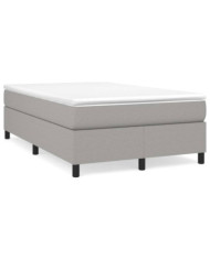 Sommier à lattes de lit et matelas gris clair 120x190 cm tissu | Mobilier & Déco