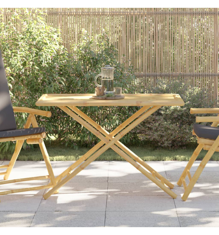 Table de jardin pliable 110x55x75 cm bambou | Mobilier & Déco