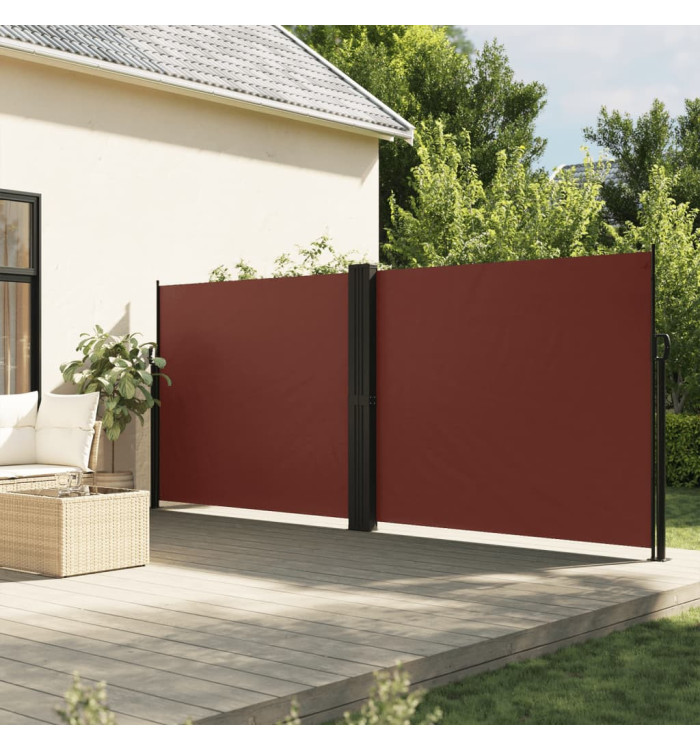 Auvent latéral rétractable marron 160x600 cm | Mobilier & Déco