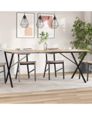 Pieds de table à manger cadre en X 180x80x73 cm acier | Mobilier & Déco