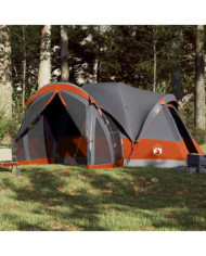 Tente familiale tipi 8 personnes gris et orange imperméable | Mobilier & Déco