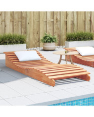 Chaise longue cire marron 205x80x31,5 cm bois massif de pin | Mobilier & Déco