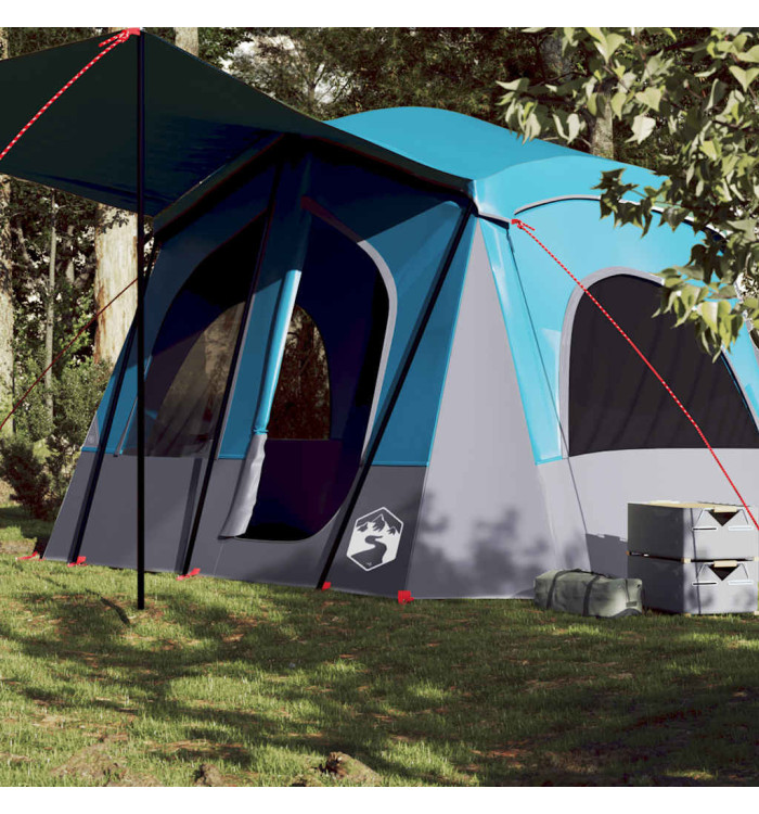 Tente de camping de cabine 5 personnes bleu imperméable | Mobilier & Déco