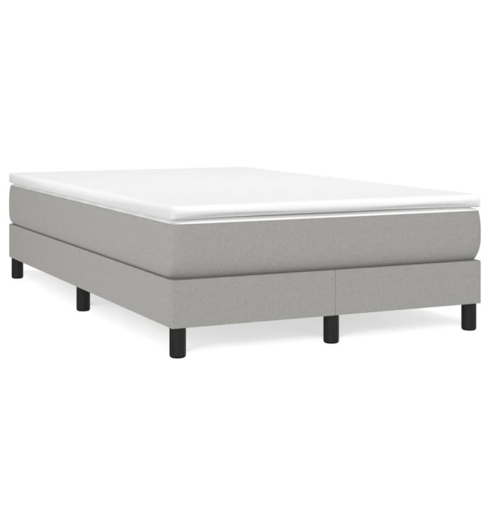 Sommier à lattes de lit et matelas gris clair 120x190 cm tissu | Mobilier & Déco