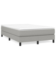 Sommier à lattes de lit et matelas gris clair 120x190 cm tissu | Mobilier & Déco