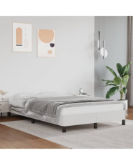 Cadre de lit sans matelas blanc 120x190 cm similicuir | Mobilier & Déco