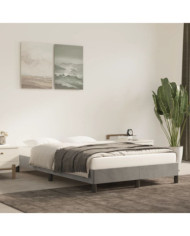 Cadre de lit sans matelas gris clair 120x190 cm velours | Mobilier & Déco