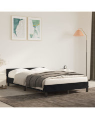 Cadre de lit sans matelas noir 120x190 cm velours | Mobilier & Déco