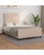 Cadre de lit sans matelas cappuccino 120x190 cm similicuir | Mobilier & Déco