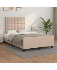 Cadre de lit sans matelas cappuccino 120x190 cm similicuir | Mobilier & Déco