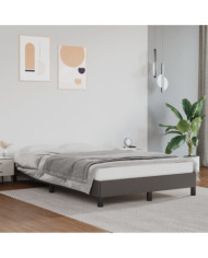 Cadre de lit sans matelas gris 120x190 cm similicuir | Mobilier & Déco
