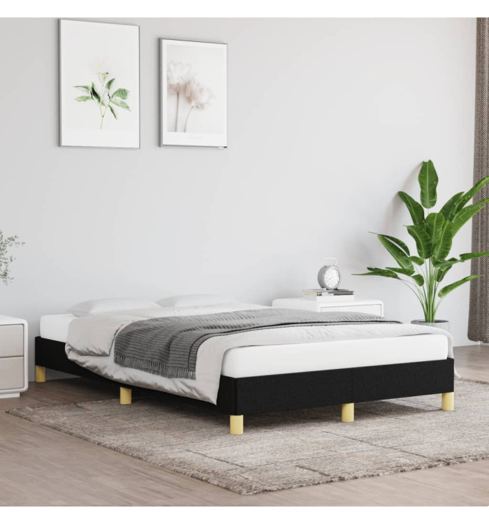 Cadre de lit sans matelas noir 120x190 cm tissu | Mobilier & Déco