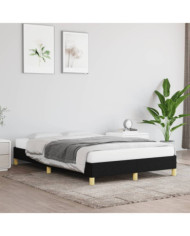 Cadre de lit sans matelas noir 120x190 cm tissu | Mobilier & Déco