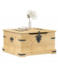 Boîte de rangement Corona 78x78x45 cm bois de pin massif | Mobilier & Déco