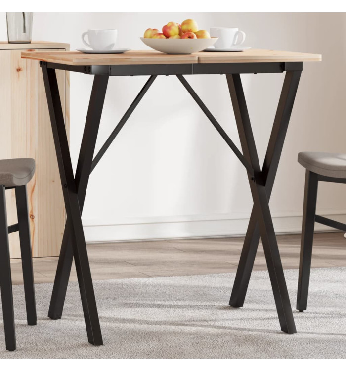 Pieds de table à manger cadre en X 60x50x73 cm acier | Mobilier & Déco