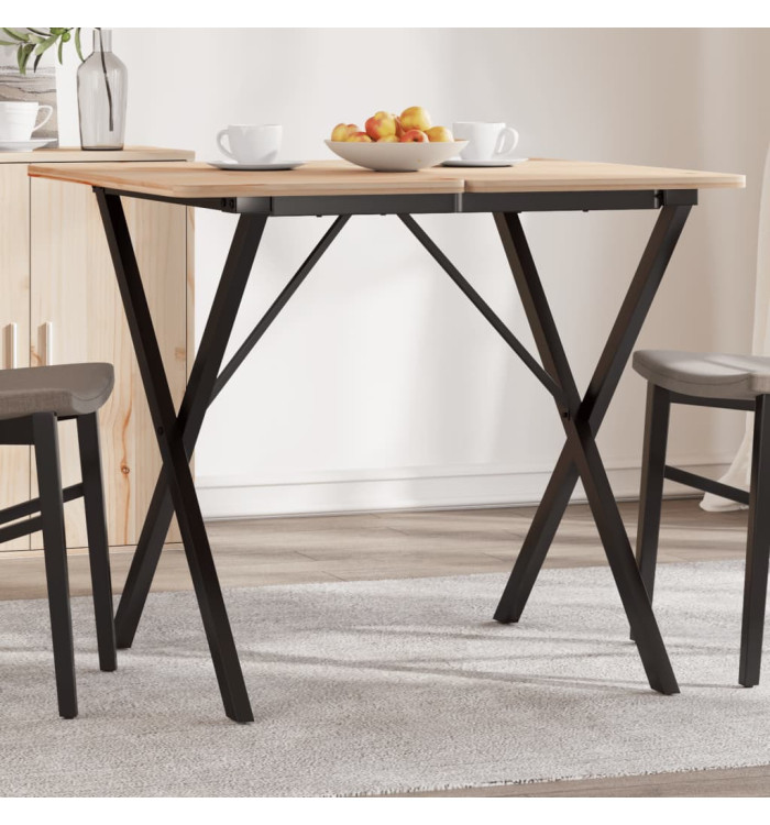 Pieds de table à manger cadre en X 60x60x73 cm acier | Mobilier & Déco