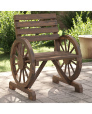 Chaises de jardin lot de 2 58x58x78,5 cm bois de sapin massif | Mobilier & Déco