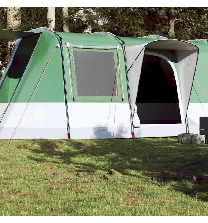 Tente de camping tunnel 4 personnes vert imperméable | Mobilier & Déco