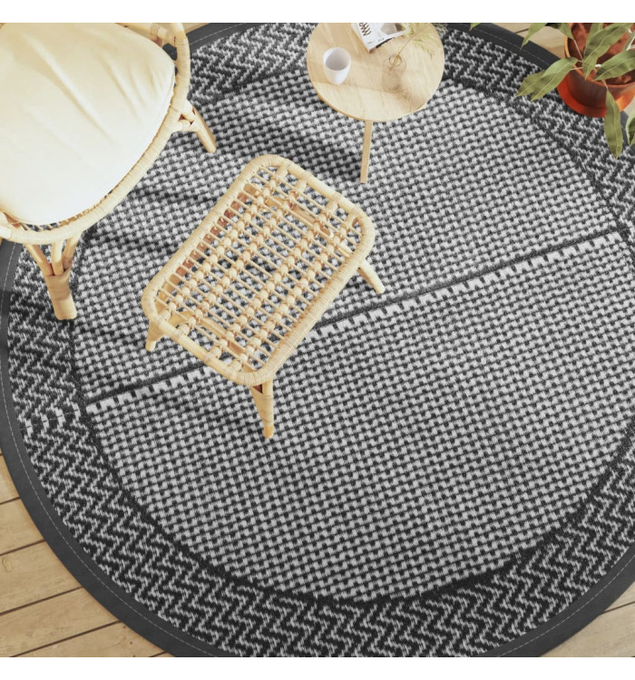 Tapis d'extérieur ARAKIL gris Ø200 cm PP | Mobilier & Déco