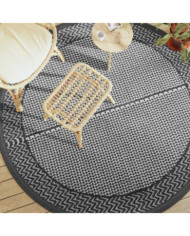 Tapis d'extérieur ARAKIL gris Ø200 cm PP | Mobilier & Déco