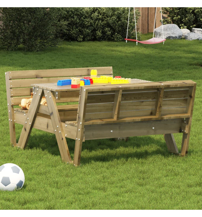 Table de pique-nique pour enfants bois de pin imprégné | Mobilier & Déco