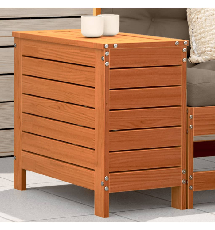 Repose-pied de jardin cire marron 62x31,5x52 cm bois pin massif | Mobilier & Déco