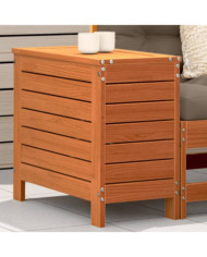 Repose-pied de jardin cire marron 62x31,5x52 cm bois pin massif | Mobilier & Déco