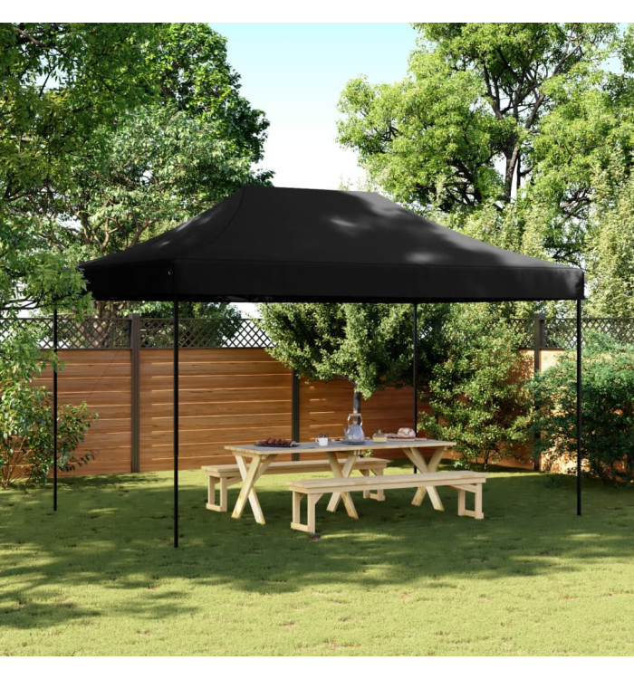 Tente de réception pliable escamotable noir 440x292x315 cm | Mobilier & Déco