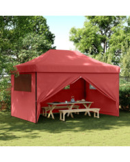 Tente de réception pliable escamotable avec 4 parois latérales | Mobilier & Déco