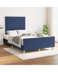 Cadre de lit sans matelas bleu 120x190 cm tissu | Mobilier & Déco