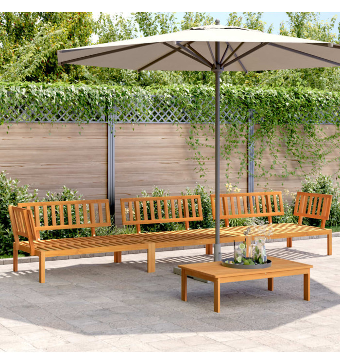 Salon palette de jardin 4 pcs bois d'acacia massif | Mobilier & Déco