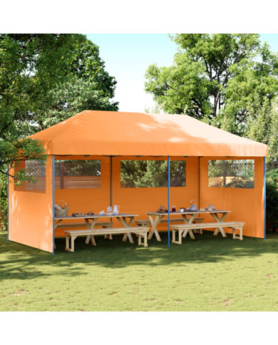 Tente de réception pliable escamotable avec 3 parois latérales | Mobilier & Déco