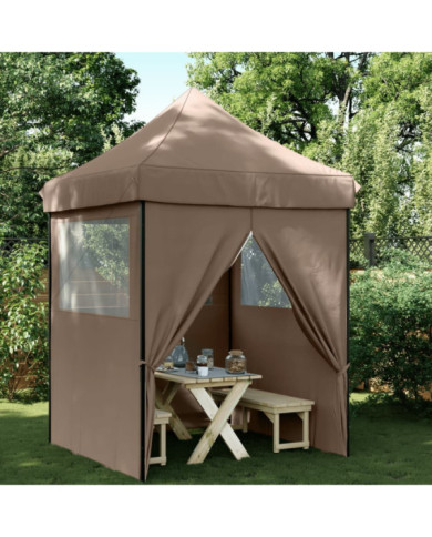 Tente de réception pliable escamotable avec 4 parois latérales | Mobilier & Déco