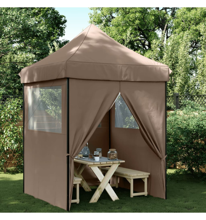 Tente de réception pliable escamotable avec 4 parois latérales | Mobilier & Déco