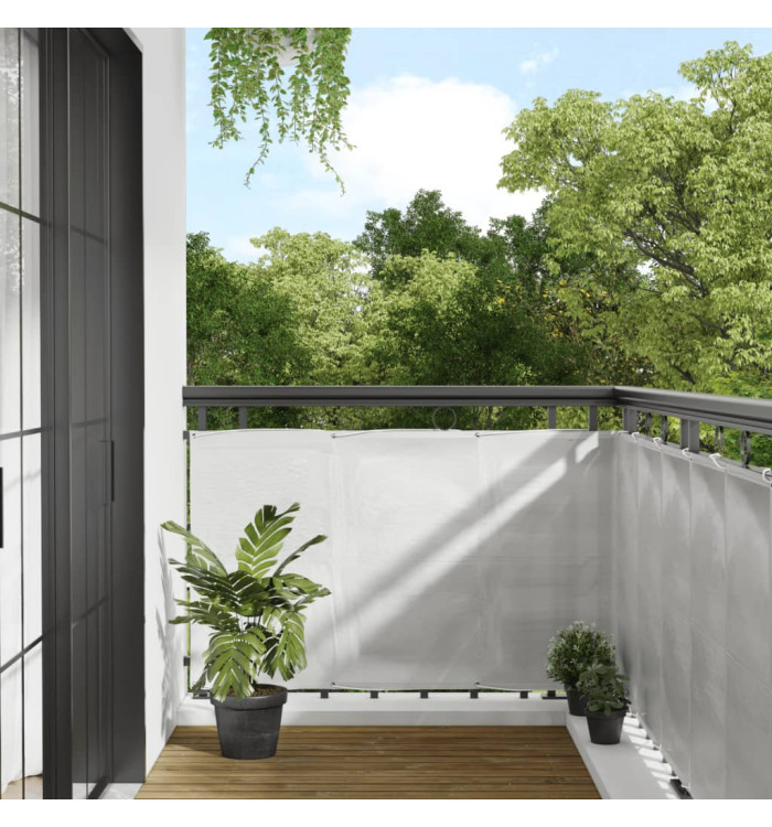 Écran de balcon gris clair 90x1000 cm 100% polyester oxford | Mobilier & Déco