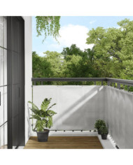 Écran de balcon gris clair 90x1000 cm 100% polyester oxford | Mobilier & Déco
