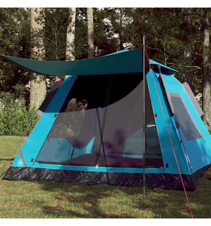 Tente de camping à dôme 5 personnes bleu libération rapide | Mobilier & Déco