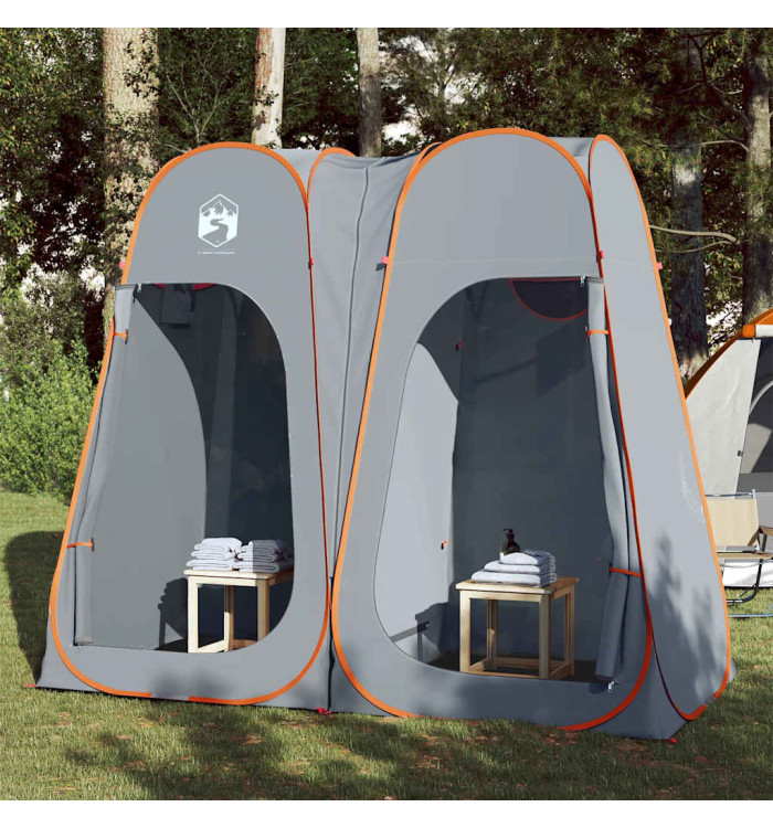 Tente d'intimité gris et orange escamotable imperméable | Mobilier & Déco