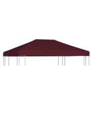 Toile supérieure de gazebo 310 g/m² 3x4 m Bordeaux | Mobilier & Déco