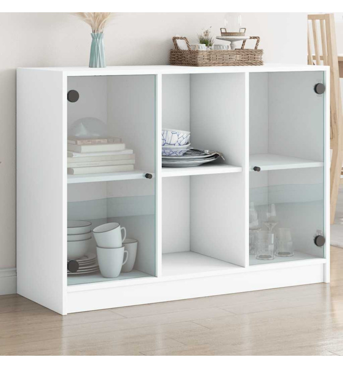 Buffet blanc 102x37x75,5 cm bois d'ingénierie | Mobilier & Déco