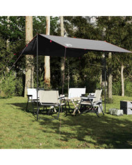 Bâche de camping gris et orange 300x294 cm imperméable | Mobilier & Déco