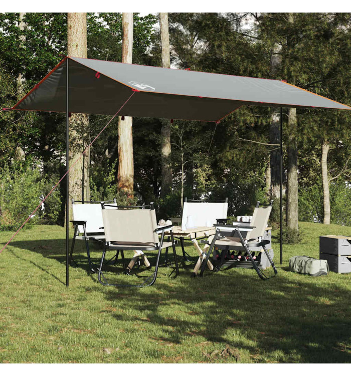 Bâche de camping gris et orange 400x294 cm imperméable | Mobilier & Déco