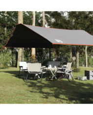 Bâche de camping gris et orange 420x440 cm imperméable | Mobilier & Déco