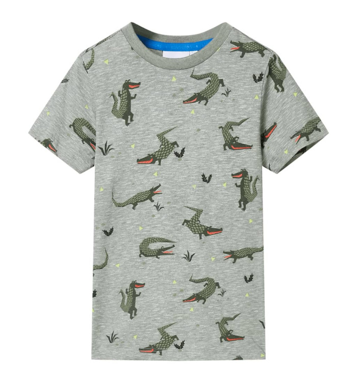 T-shirt pour enfants mélange kaki clair 128 | Mobilier & Déco