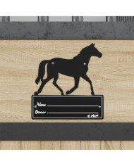 Plaque signalétique d’écurie noir acier | Mobilier & Déco