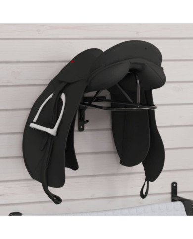 Porte-selle mural noir fer | Mobilier & Déco