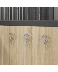 Anneaux d'attelage avec vis à œil 3 pcs argenté acier | Mobilier & Déco